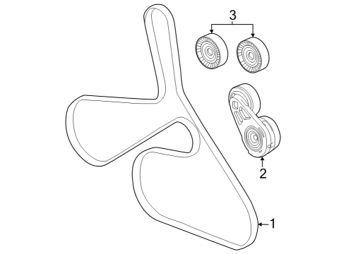 2023 Chevy Corvette Serpentine Belt Diagram for 12732633