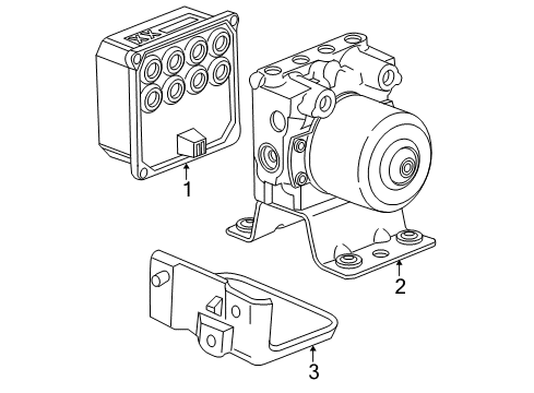 2005 Chevy Malibu ABS Components Diagram