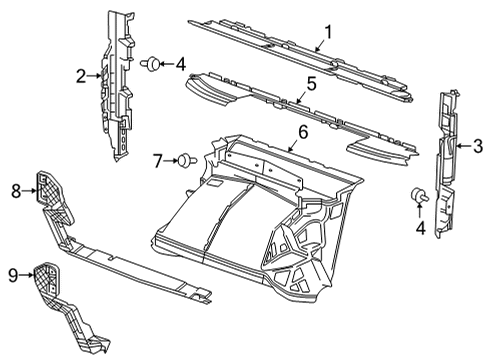 2023 GMC Sierra 1500 Support Bracket, Driver Side Diagram for 84153458