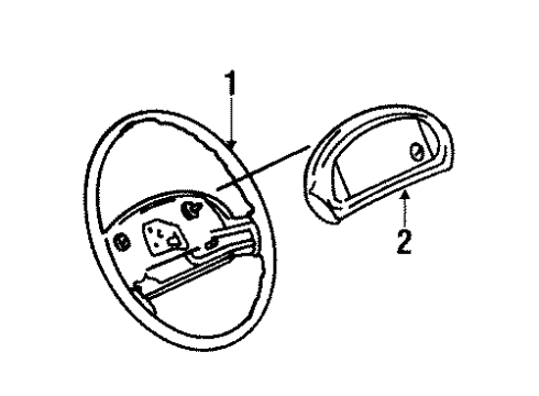 1995 Buick Park Avenue Steering Wheel & Trim Diagram