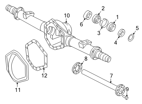 2000 Chevy C2500 Axle Housing - Rear Diagram