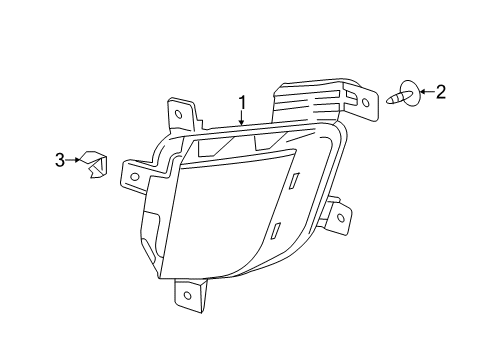 2015 Cadillac ELR Daytime Running Lamp Components Diagram