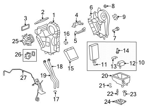 2021 GMC Acadia Auxiliary Heater & A/C Diagram