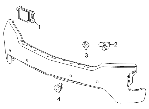 2024 Chevy Silverado 1500 Electrical Components - Front Bumper Diagram