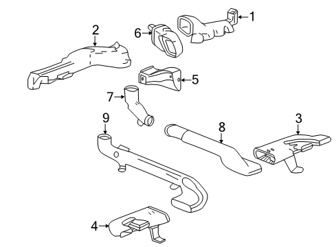 2018 GMC Terrain Ducts Diagram