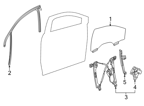 2017 GMC Acadia Front Door Diagram