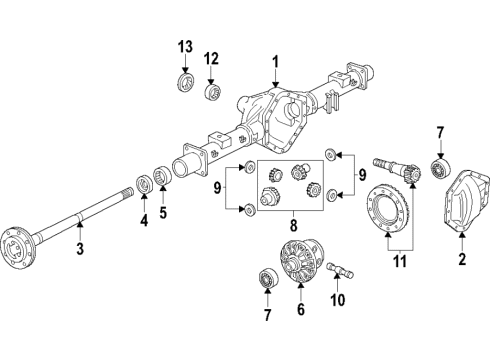 2002 GMC Savana 3500 Differential - Rear Diagram