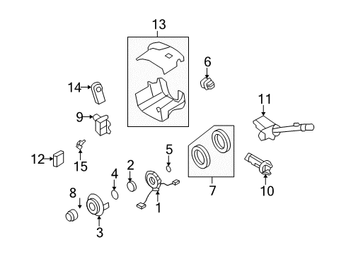 2009 Hummer H2 Shroud, Switches & Levers Diagram