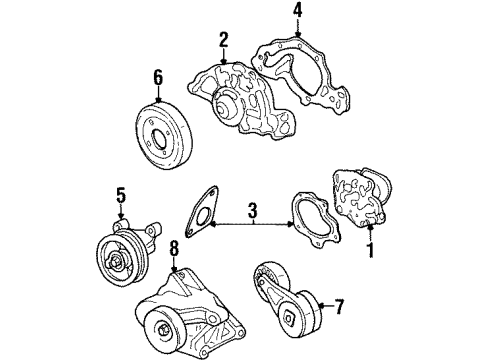 1994 Oldsmobile Achieva Idler Pulley Diagram for 22533199