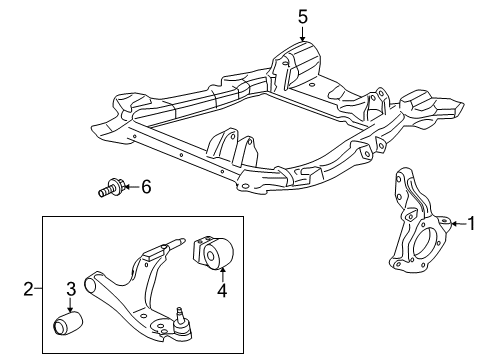 2007 Saturn Vue Front Suspension Components Diagram 2 - Thumbnail