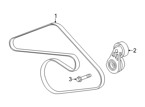 2014 Cadillac ATS Belt Tensioner Diagram for 12648980