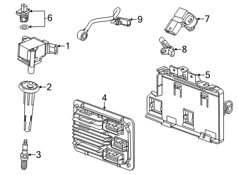2022 GMC Acadia Mount Bracket Diagram for 84296969