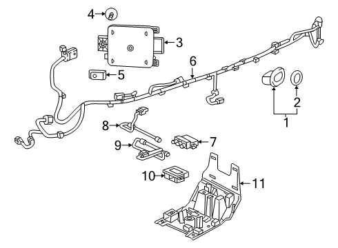 2025 Chevy Blazer Electrical Components - Rear Bumper Diagram