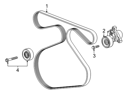 2024 Chevy Tahoe Belts & Pulleys Diagram