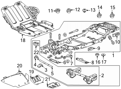 2019 Chevy Suburban Frame & Components Diagram