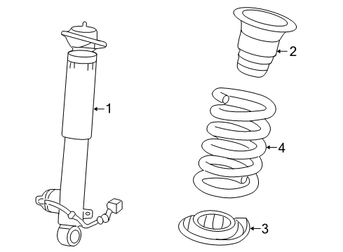 2012 Cadillac SRX Shocks & Components Diagram