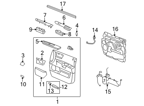 2009 Hummer H2 Courtesy Lamp, Front Passenger Side Diagram for 15021518