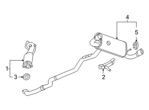 2009 Saturn Sky Exhaust Components Diagram