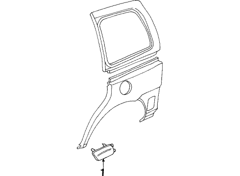 1997 Oldsmobile Silhouette Exterior Trim - Side Panel Diagram