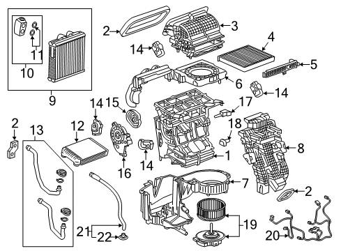 2024 Cadillac XT5 A/C & Heater Control Units Diagram