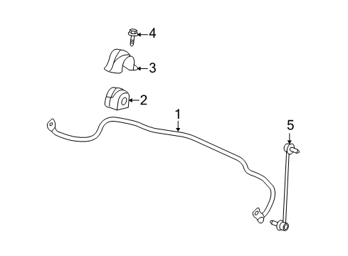 2011 Chevy Malibu Stabilizer Bar & Components Diagram