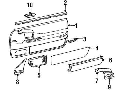 2001 Cadillac Eldorado Interior Trim - Door Diagram