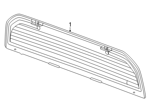 2024 GMC Sierra EV Glass & Hardware - Back Glass Diagram