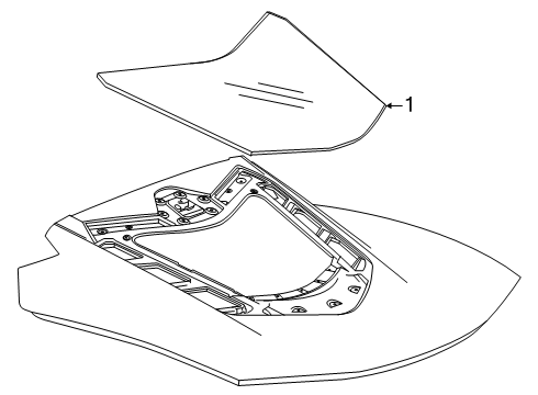 2025 Chevy Corvette Glass - Engine Lid Diagram