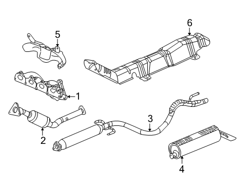 2003 Saturn Ion Exhaust Components Diagram
