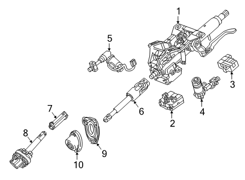2014 Cadillac ATS Steering Column Assembly Diagram 2 - Thumbnail