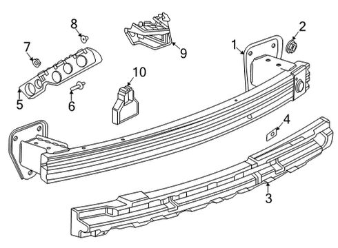 2024 Chevy Trailblazer Bumper & Components - Rear Diagram 2 - Thumbnail