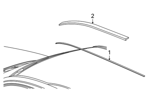 2024 Chevy Tahoe Exterior Trim - Roof Diagram