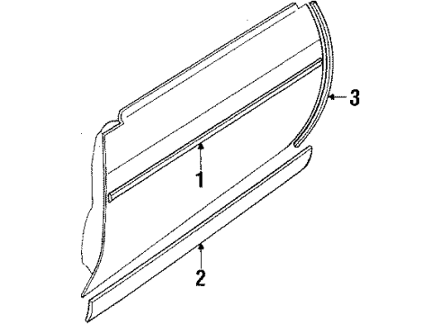 1984 Oldsmobile Toronado Door & Components Diagram