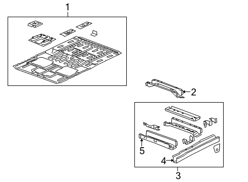 2005 Pontiac Montana Floor & Rails Diagram