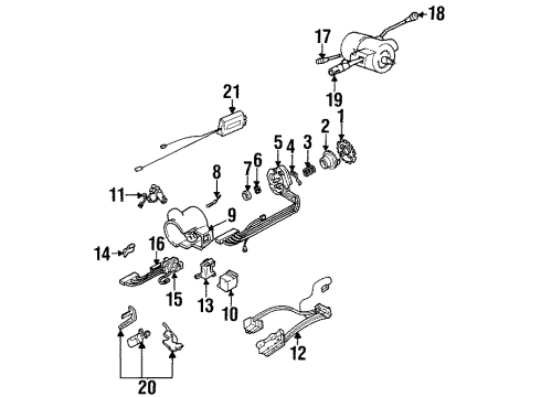 1992 Oldsmobile 88 Cable Set Diagram for 12073951