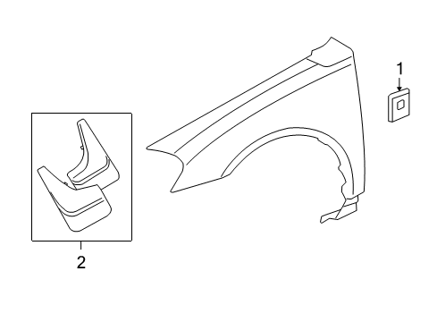 2009 Chevy Impala Exterior Trim - Fender Diagram