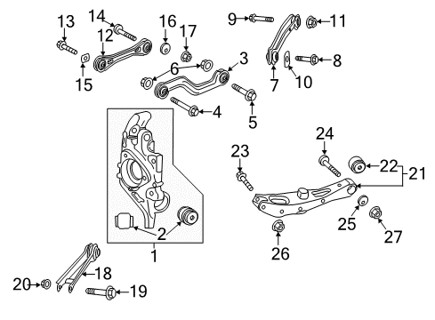 2019 Buick Regal TourX Rear Suspension Components Diagram