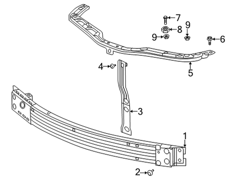2023 Buick Encore GX Bumper & Components - Front Diagram 4 - Thumbnail