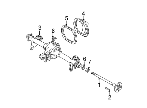 1993 Chevy Camaro Axle Components - Rear Diagram