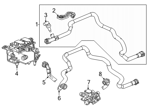 2025 Chevy Silverado EV Cooling System - Traction Motor Component Diagram 2 - Thumbnail
