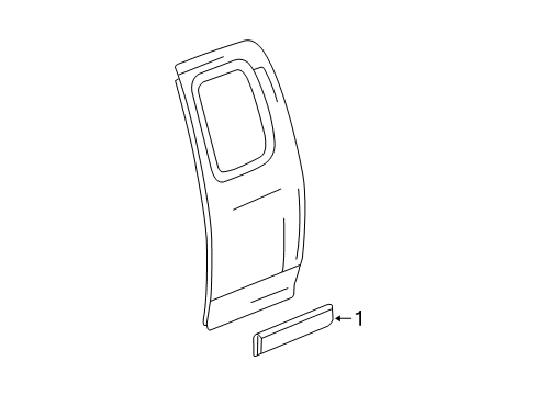 2005 Chevy Colorado Exterior Trim - Rear Door Diagram