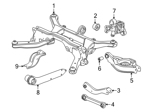 2007 Saturn Vue Rear Suspension Components Diagram 3 - Thumbnail