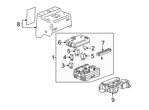 2007 Buick Rainier Mount Bracket Diagram for 15031613
