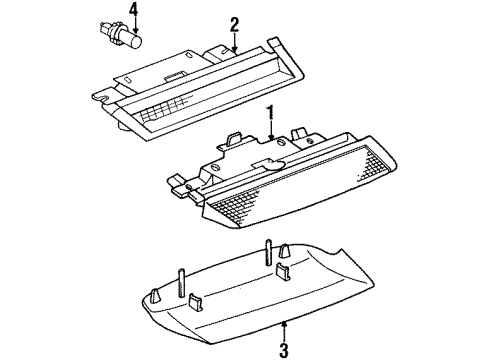 1998 Saturn SL2 High Mount Lamps Diagram