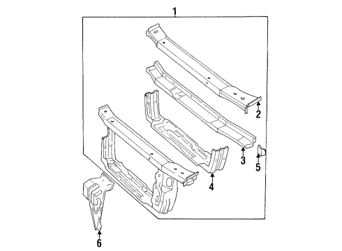 1996 Chevy Lumina Radiator Support Diagram 2 - Thumbnail
