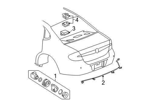 2007 Buick LaCrosse Backup Sensor Diagram for 89047027