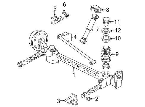 2003 Pontiac Montana Rear Suspension Components Diagram 4 - Thumbnail