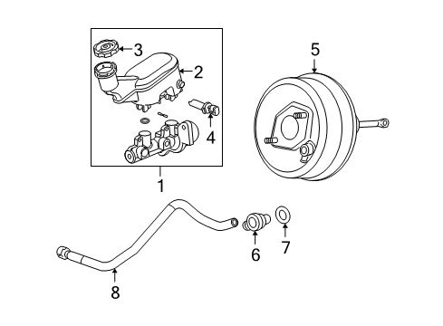 2009 Pontiac G5 Master Cylinder Diagram for 15857886