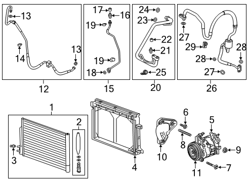 2018 Buick LaCrosse Pressure Hose Clip Diagram for 13312826