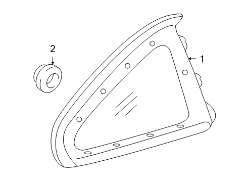 2006 Pontiac GTO Glass & Hardware - Quarter Panel Diagram
